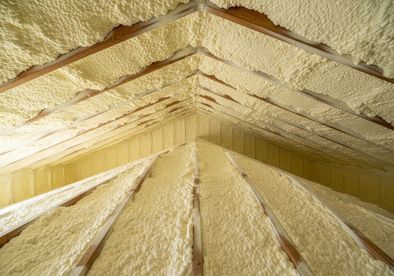Closed-cell spray foam installed in attic — Frisco, TX