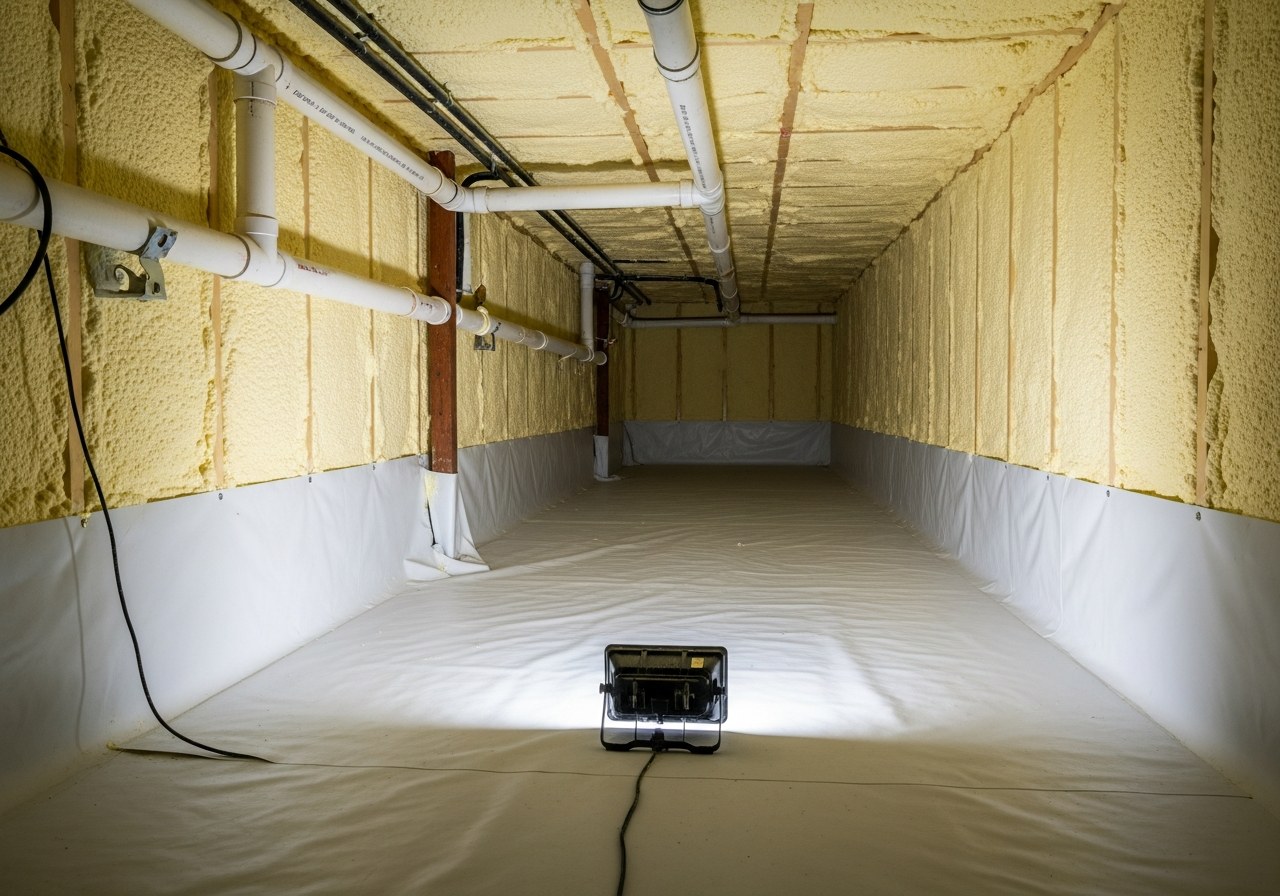 Crawl space insulation and moisture barrier — Frisco, TX